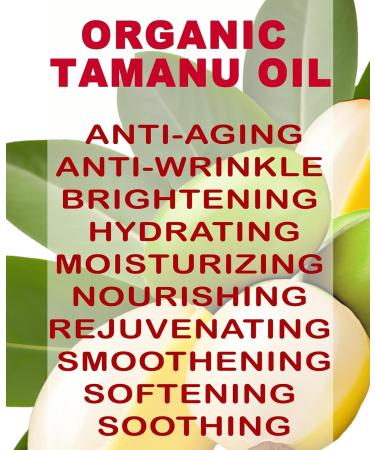 Botanical Beauty Organic TAMANU OIL 100% Pure Natural VIRGIN UNREFINED Cold-Pressed Carrier Oil 0.5 Fl oz 15 ml for Face Skin Body Hair Lip Nails. Rich in Vitamin E Vitamin C - Buy Online on GoSupps.com