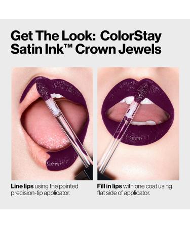 REVLON ColorStay Satin Ink Crown Jewels Liquid Lipstick - Royal Amethyst 0.17 fl oz (Pack of 1) | Longlasting, Waterproof, and Moisturizing Lipcolor - Buy Online on GoSupps.com