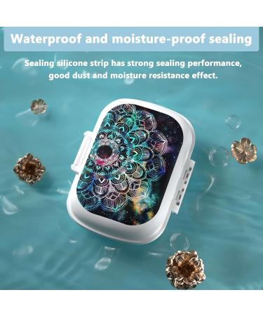 Travel Pill Organizer - 8 Compartment Portable Pill Case | Daily Pill Box for Vitamins & Supplements - Blue Datura - Buy Online on GoSupps.com