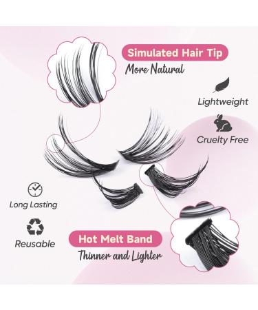 TOOCHUNAG Cluster Lashes 30D+40D - 320pcs Russian Wispy Eyelash Clusters | DIY Eyelash Extensions - Buy Online on GoSupps.com