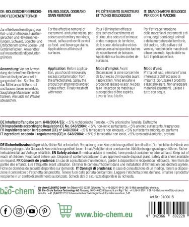Bio-Chem Odor Remover & Stain Remover - 2X 750 ml | Effective Urine Neutralizer for Home & Pet Odors | International Shipping Available - Buy Online on GoSupps.com