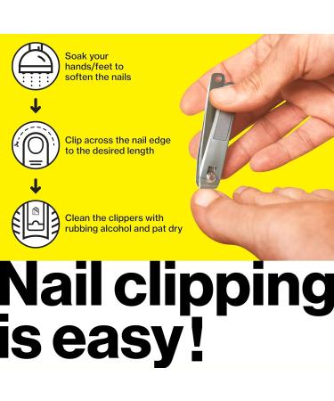 Harperton 2-Pack Stainless Steel Nail Clippers Set for Thick Nails - Professional Fingernail & Toenail Clippers (Straight & Curved) - Buy Online on GoSupps.com