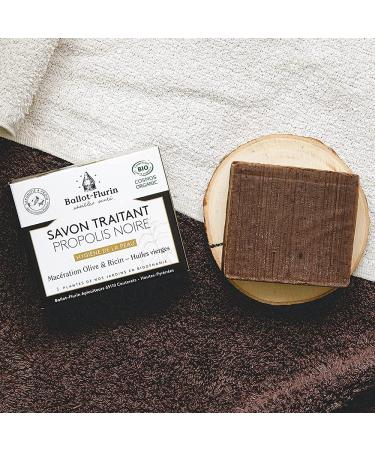 Ballot-Flurin Black Popolis Treating Soap Organic 100g - Buy Online on GoSupps.com