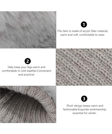 Inoomp 3 Pairs Crochet Boot Covers - Warm Accessories for Fur Boots Leg Warmers & Knee Cuffs - Stylish Acrylic Fashion - Buy Online on GoSupps.com