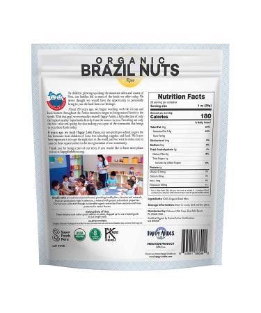 Happy Andes Organic Brazil Nuts 1.75 lbs - Non-GMO Raw Whole Nuts | Vacuum Sealed Resealable Bag | Low Carb Keto Friendly Vegan Snack - Buy Online on GoSupps.com
