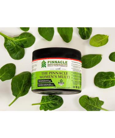 Pinnacle Women's Multivitamin with Iron Vitamin D3 Vitamin C B12 Biotin Zinc Calcium & Magnesium Multimineral Hair Skin & Nail Support Brain Support Antioxidant Immune Support 120 Count - Buy Online on GoSupps.com