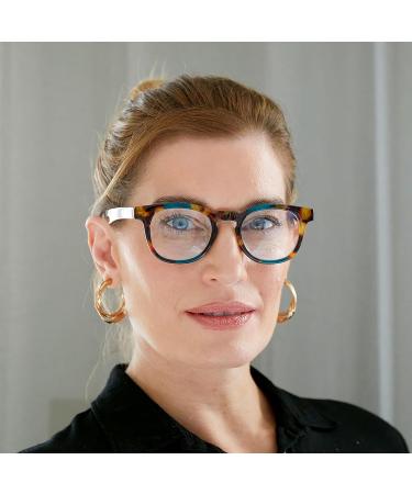 Opulize Ava Reading Glasses 4 Pack - Stylish Rounded Frames with Spring Hinges Scratch-Resistant Mixed Colors - Perfect for Men Dioptria +1.50 - Buy Online on GoSupps.com