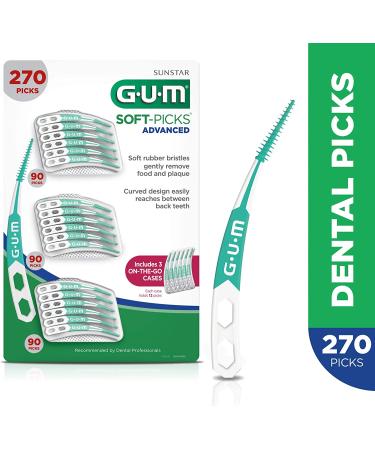 GUM-6505A Soft-Picks Advanced Dental Picks 90 Count (Pack of 3) - Oral Care Essentials - Buy Online on GoSupps.com