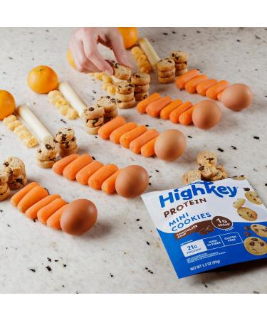 HighKey Protein Chocolate Chip Cookies - Low Sugar, High Protein Keto Snack 3-Pack, 2.25oz, Low Carb Gluten Free Cookies with Oat Fiber, Healthy Sweet Treat Pack of 3 - Buy Online on GoSupps.com