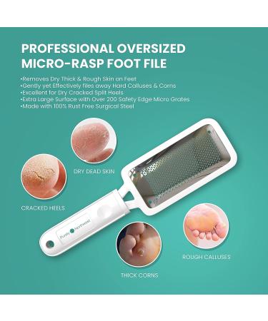 5 Piece Professional Pedicure Set for Softening and Removing Callused Skin Naturally - Includes Surgical Steel Tools and Tea Tree Epsom Salt Foot Soak - Buy Online on GoSupps.com