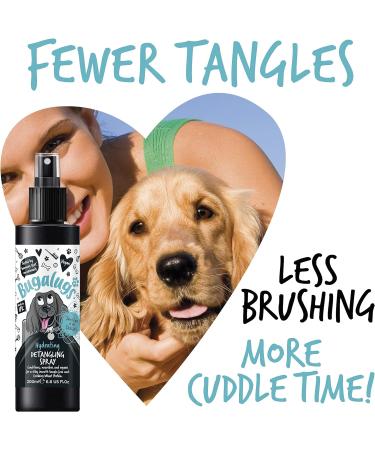 Bugalugs Dog Detangler Spray - leave In conditioner spray for de matting. No tangles. Professional dog grooming formula contains Wheat protein. Pet detangling spray knot removal (200ml) 200 ml (Pack of 1) - Buy Online on GoSupps.com