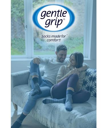 Gentle Grip Men's Non-Binding Diabetic Socks 6-Pack - Size 7-12 Blue - Buy Online on GoSupps.com
