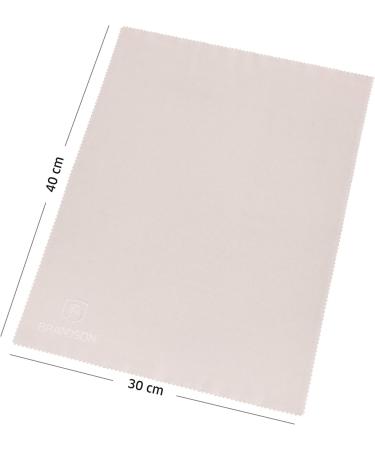 Buy Brandson XXL Glasses Cleaning Towels (30x40 cm) - 2 Washable Microfiber Cloths for Glasses & Screens - Perfect for Cell Phones & Displays - Gray - Buy Online on GoSupps.com