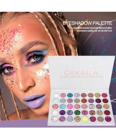 2 Eyeshadow Pallets | Eye Shadow with Different 40colors | Eyeshadow Palette White Silver Colorful Sparkly Eye Makeup Eyeshadow for Women 2 Pcs a - Buy Online on GoSupps.com