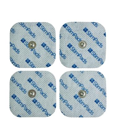 Stimpads EMS electrodes Compatible with Compex devices 4 replacement electrodes 50x50mm with 3.75mm EASY SNAP Certified medical device from Motron NV - Buy Online on GoSupps.com