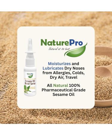 NaturePro - All-Natural Nasal Moisturizer Spray with 100% Pharmaceutical Grade Sesame Oil 0.75fl. to Soothe & Moisturize Dry Nose Nasal Lubricant & Decongestant for Dry Nose Relief - Buy Online on GoSupps.com