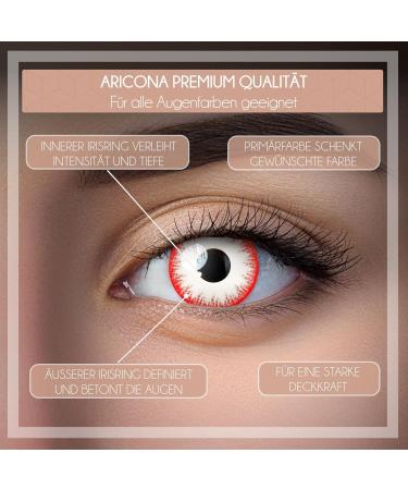 Buy Aricona Zombie Colored Contact Lenses for Halloween | Opaque White & Prescription-Free Soft Lenses - International Shipping Available - Buy Online on GoSupps.com
