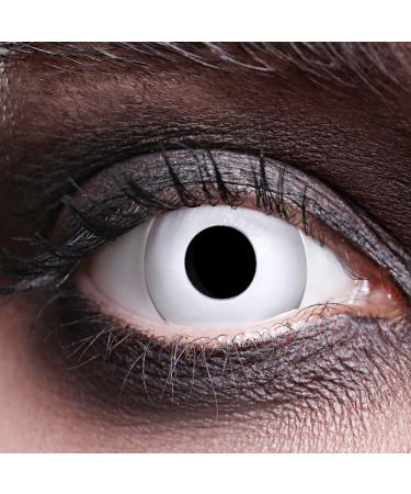 Party Factory 1 pair of colored contact lenses motif White Zombie soft 3-month lenses for carnival cosplay Halloween