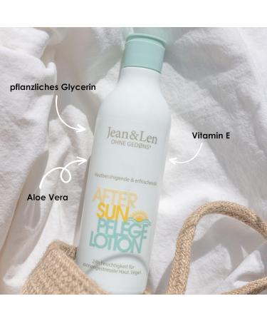 Jean & Len After Sun Care Lotion | Aloe Vera & Vitamin E | Skin-Calming Vegan Paraben-Free 250 ml for Sun-Stressed Skin - Buy Online on GoSupps.com