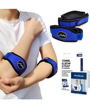 Dr.Arthritis of doctors designed elbows bandage/tennis arm cuff.Ellenbogen bandage tennis arm/golfer arm adjustable tennis arm bandage for left and right arm pair blue 2 blue