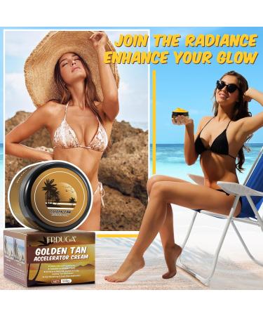 Sunbed Tanning Accelerator Sunbed Cream Effective in Sunbeds & Outdoor Sun Tan Accelerator for Sunbed Achieve a Natural Tan with Natural Ingredients (100g) - Buy Online on GoSupps.com