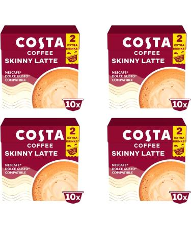COSTA COFFEE SKINNY LATTE PODS 4 PACKS (SKINNY LATTE 10 CAPSULES) - Buy Online on GoSupps.com