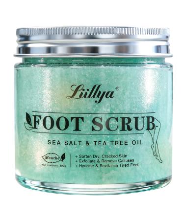 Gommage Corps & Pieds Naturel au Sel Marin Arbre Th & Menthe Poivr e Exfoliant Hydratant pour Peau S che Talons & Callosit s Soin Lissant Naturel 300g