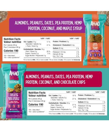 Amino Balls High Protein Balls Variety Pack | 12pcs (3 Box) | Gluten Free Plant Based Vegan Protein Snacks | Perfect for On-the-Go Energy and Satisfying Cravings without the Guilt Variety Pack 3 Boxes (12 each) - Buy Online on GoSupps.com