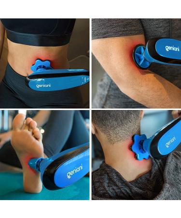 GENIANI Cordless Deep Tissue Massager - Handheld Electric Massager for Full Body Pain Relief - Percussion Therapy for Neck, Shoulders, Back, Legs, and Feet (Blue) - Buy Online on GoSupps.com