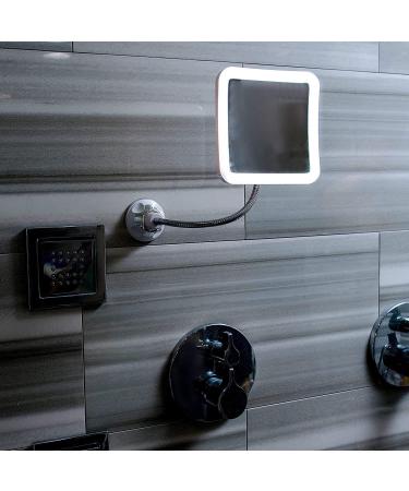 Fancii Chrome Gooseneck Attachment with Locking Suction Cup - Compatible with Luna, Mira, and Maya LED Mirror Series - Buy Online on GoSupps.com