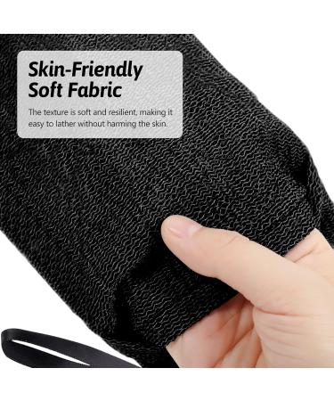 Travel Soap Saver Bag - 3 Pcs Exfoliating Mesh Pouches for Shower & Body - Black - Buy Online on GoSupps.com
