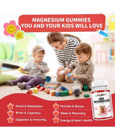 Kids Magnesium Glycinate Gummies, Magnesium for Kids & Adults with Citrate, Zinc, Vitamin D3, B12, L-Theanine Supplement for Sleep Bone & Muscle Mood, Strawberry, 60ct Strawberry 60 Count (Pack of 1) - Buy Online on GoSupps.com