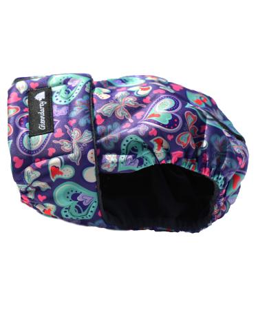 Glenndarcy female dog diapers - waterproof fabric (size medium & 2 washable pads butterflies) butterflies medium pants & 2 washable pads