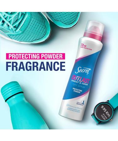 Secret Outlast Dry Spray Antiperspirant Deodorant for Women Sweat & Odor Proctection PH Balancing Minerals Protection Powder Scent 4.1 oz (Pack of 3) Protectin Powder 4.1 Ounce (Pack of 3) - Buy Online on GoSupps.com