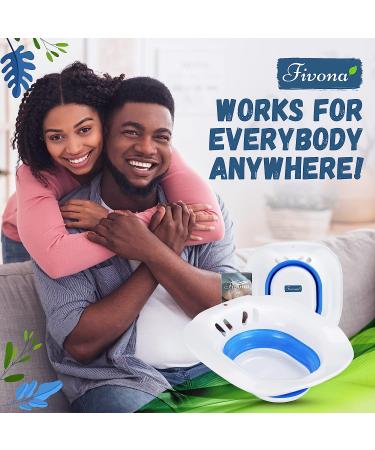 Fivona Unisex Sitz Bath Seat for Hemorrhoid, Fissure, Postpartum Care - BPA Free, Ergonomic Anti-Spill Design - Universal Fit - Buy Online on GoSupps.com