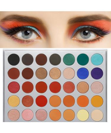 Portshade 35-Color Matte Eyeshadow Palette - High Pigment Vegan Creamy Colorful Shimmer & Matte Shades - Perfect for Green Red Gold Pink Nude Yellow Blue Looks - International Shipping Available - Buy Online on GoSupps.com