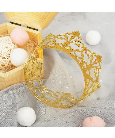 CREPUSCOLO Crown Cake Topper  Vintage Tiara Crown Cake Topper Baby Shower Birthday Cake Decoration Small Baby Crown for Boys & Girls  Metal (Gold) - Buy Online on GoSupps.com