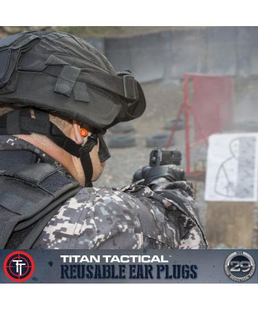 Titan Tactical 29NRR Shooting Ear Plugs + Clear Range Ballistic Glasses Kit - Buy Online on GoSupps.com