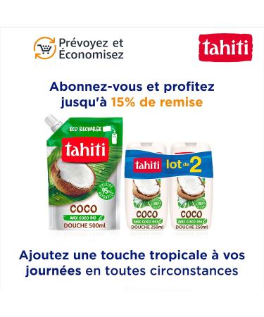 TAHITI - Tahiti Pomegranate & Coconut Oil Shower Gel - Formula with Natural Ingredients - Pack of 3 x 250 ml - Buy Online on GoSupps.com