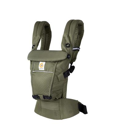Ergobaby Adapt Carrier for Newborns from Birth 3 Positions SoftFlex Mesh Ergonomic Baby Front-Inward and Back Carry Position Olive Green Olive Green SoftFlex Mesh