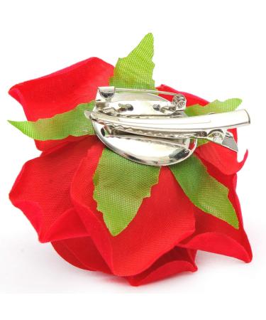 BABEYOND Red Rose Flower Hair Clips - Flamenco Dancer Accessory (6PCS) - Buy Online on GoSupps.com