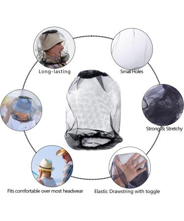 4PCS Midge Head Net - Nylon Mosquito Head Protecting Net for Outdoor Activities (Black) - Buy Online on GoSupps.com