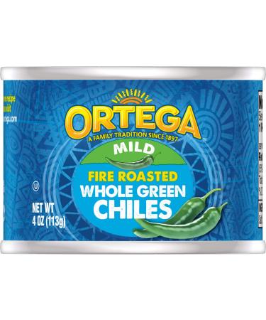 Ortega Whole Green Chiles, Mild, 4 Ounce (Pack of 24)