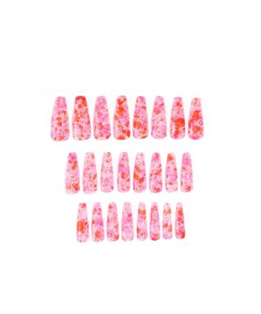 Sethexy Long Ballerina False Nails - Shiny Multi-Colored Press-On Nail Tips (24pcs) for Women & Girls - Perfect Pink Art Nails - Buy Online on GoSupps.com