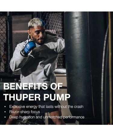 RAW Thuper Pump Stim Free Pre Workout Powder - High-Dosage Caffeine-Free Pre Workout for Max Muscle Pumps & Strength Building - Non-Stimulant Preworkout with Creatine - 20 Servings Sour Watermelon - Buy Online on GoSupps.com