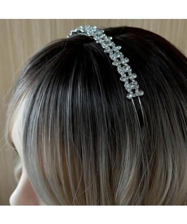 Bride Headband Rhinestones Crystal Hair Bands Bridal Wedding Headbands Bridesmaid Flower Girl Elegant Hair Accessories Prom Party Birthday Celebration Hairband for Women & Girls - Buy Online on GoSupps.com