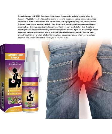 Herbal hemorrhoid Spray relieves Anal Swelling Pain itching discomfort Repair Meat Ball Broken hemorrhoid Nursing Spray 30ML/1 FL.OZ  - Buy Online on GoSupps.com