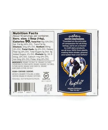 MIYOKO's Organic European Style Cultured Vegan Butter 8 oz - Buy Now for a Delicious Dairy-Free Alternative - Buy Online on GoSupps.com