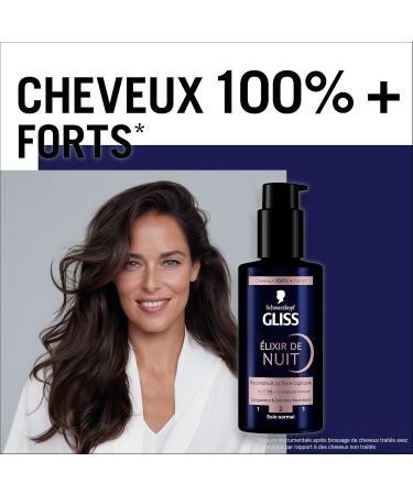 Schwarzkopf - GLISS - Night Elixir - Rebuilds Hair Fiber - Haptiq System - Ionic Complex - Lengths & Split Ends - 100% Stronger Hair - Normal Care - No Rinse - 100ml - Buy Online on GoSupps.com