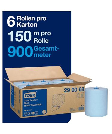 Buy Tork Matic Advanced 290068 Paper Towels - Absorbent Tearproof 2-Layer Blue Rolls for Dispensers - 6 Rolls x 150m - International Shipping Available - Buy Online on GoSupps.com